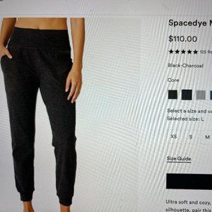 Beyond Yoga Spacedye Midi Joggers, Black-Charcoal, Size Large